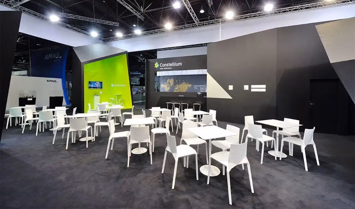 Diseño de stand de gran escala para Constellium